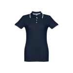 Zweifarbiges Poloshirts für Damen aus Baumwolle, 210 g/m2, THC Rome farbe marineblau zweite Ansicht