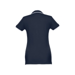 Zweifarbiges Poloshirts für Damen aus Baumwolle, 210 g/m2, THC Rome farbe marineblau dritte Ansicht