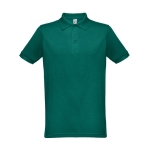 Poloshirts in Vollfarbe, Baumwolle und Polyester, 200 g/m2, THC Berlin farbe dunkelgrün zweite Ansicht