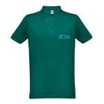 Poloshirts in Vollfarbe, Baumwolle und Polyester, 200 g/m2, THC Berlin Ansicht mit Druckbereich