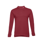 Langärmelige Poloshirts bedrucken aus Baumwolle, 210 g/m2, THC Bern farbe bordeaux zweite Ansicht