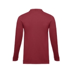 Langärmelige Poloshirts bedrucken aus Baumwolle, 210 g/m2, THC Bern farbe bordeaux dritte Ansicht