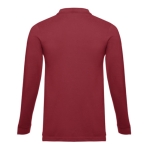 Langärmelige Poloshirts bedrucken aus Baumwolle, 210 g/m2, THC Bern farbe bordeaux