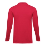 Langärmelige Poloshirts bedrucken aus Baumwolle, 210 g/m2, THC Bern farbe rot