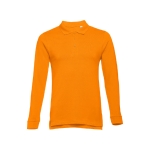 Langärmelige Poloshirts bedrucken aus Baumwolle, 210 g/m2, THC Bern farbe orange zweite Ansicht