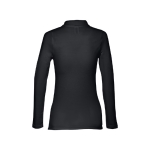 Langarm-Poloshirt für Damen aus Baumwolle, 210 g/m2, THC Bern farbe schwarz dritte Ansicht