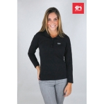 Langarm-Poloshirt für Damen aus Baumwolle, 210 g/m2, THC Bern farbe schwarz Stimmungsbild