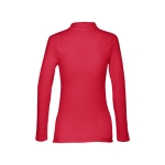 Langarm-Poloshirt für Damen aus Baumwolle, 210 g/m2, THC Bern farbe rot dritte Ansicht