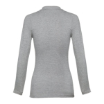 Langarm-Poloshirt für Damen aus Baumwolle, 210 g/m2, THC Bern farbe grau