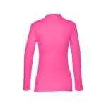 Langarm-Poloshirt für Damen aus Baumwolle, 210 g/m2, THC Bern farbe pink dritte Ansicht