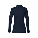 Langarm-Poloshirt für Damen aus Baumwolle, 210 g/m2, THC Bern farbe marineblau dritte Ansicht