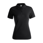 Damen-Poloshirts bedrucken aus Baumwolle, 180 g/m2, von Keya farbe schwarz