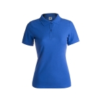 Damen-Poloshirts bedrucken aus Baumwolle, 180 g/m2, von Keya farbe blau erste Ansicht