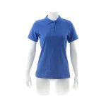 Damen-Poloshirts bedrucken aus Baumwolle, 180 g/m2, von Keya farbe blau zweite Ansicht