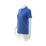 Damen-Poloshirts bedrucken aus Baumwolle, 180 g/m2, von Keya farbe blau dritte Ansicht