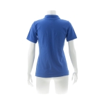 Damen-Poloshirts bedrucken aus Baumwolle, 180 g/m2, von Keya farbe blau vierte Ansicht