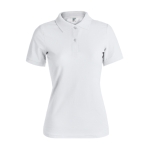 Damen-Poloshirts bedrucken aus Baumwolle, 180 g/m2, von Keya farbe weiß