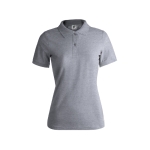 Damen-Poloshirts bedrucken aus Baumwolle, 180 g/m2, von Keya farbe grau erste Ansicht