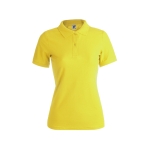 Damen-Poloshirts bedrucken aus Baumwolle, 180 g/m2, von Keya farbe gelb erste Ansicht