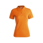 Damen-Poloshirts bedrucken aus Baumwolle, 180 g/m2, von Keya farbe orange erste Ansicht