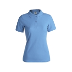 Damen-Poloshirts bedrucken aus Baumwolle, 180 g/m2, von Keya farbe hellblau erste Ansicht