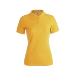 Damen-Poloshirts bedrucken aus Baumwolle, 180 g/m2, von Keya farbe dunkelgelb erste Ansicht