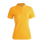 Damen-Poloshirts bedrucken aus Baumwolle, 180 g/m2, von Keya farbe dunkelgelb