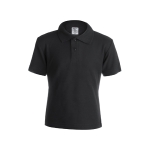 Modisches Kinder-Poloshirt aus 100 % Baumwolle, 180 g/m2, Keya farbe schwarz erste Ansicht