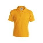 Modisches Kinder-Poloshirt aus 100 % Baumwolle, 180 g/m2, Keya farbe dunkelgelb erste Ansicht