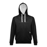 Sweatshirt mit Kängurutasche u.a. aus Baumwolle, 320 g/m2, THC Moskau farbe weiß/schwarz fünfte Ansicht