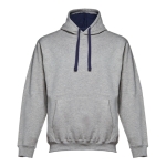 Sweatshirt mit Kängurutasche u.a. aus Baumwolle, 320 g/m2, THC Moskau farbe grau mamoriert