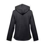 Damen-Softshelljacken mit Kapuze aus Polyester, 280 g/m2, THC Zagreb farbe schwarz dritte Ansicht