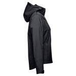 Damen-Softshelljacken mit Kapuze aus Polyester, 280 g/m2, THC Zagreb farbe schwarz