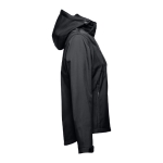 Damen-Softshelljacken mit Kapuze aus Polyester, 280 g/m2, THC Zagreb farbe schwarz vierte Ansicht