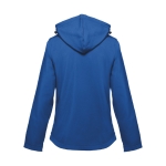 Damen-Softshelljacken mit Kapuze aus Polyester, 280 g/m2, THC Zagreb farbe blau dritte Ansicht