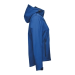 Damen-Softshelljacken mit Kapuze aus Polyester, 280 g/m2, THC Zagreb farbe blau vierte Ansicht