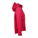 Damen-Softshelljacken mit Kapuze aus Polyester, 280 g/m2, THC Zagreb farbe rot vierte Ansicht