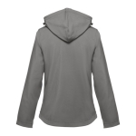 Damen-Softshelljacken mit Kapuze aus Polyester, 280 g/m2, THC Zagreb farbe grau