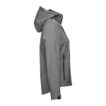 Damen-Softshelljacken mit Kapuze aus Polyester, 280 g/m2, THC Zagreb farbe grau vierte Ansicht