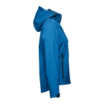 Damen-Softshelljacken mit Kapuze aus Polyester, 280 g/m2, THC Zagreb farbe cyan-blau vierte Ansicht