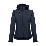 Damen-Softshelljacken mit Kapuze aus Polyester, 280 g/m2, THC Zagreb farbe marineblau zweite Ansicht