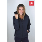 Damen-Softshelljacken mit Kapuze aus Polyester, 280 g/m2, THC Zagreb farbe marineblau Stimmungsbild