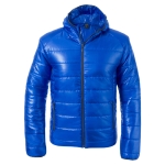 Wasserdichte Windjacke mit Logo aus Polyester, MKT Luzat farbe blau erste Ansicht