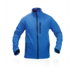 Softshelljacke mit Elastan als Werbegeschenk, 300 g/m2, MKT Molter farbe blau erste Ansicht