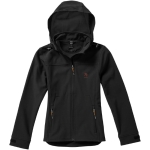 Damen-Softshelljacke mit Kapuze aus Polyester, 300 g/m2, Elevate Life Ansicht mit Siebdruck