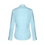 Damen-Shirts mit Logo aus Baumwolle und Polyamid, 115 g/m2, THC Paris farbe hellblau dritte Ansicht