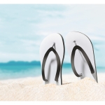 Flipflops mit Sublimationstechnik bedrucken farbe schwarz Stimmungsbild zweite Ansicht