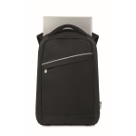 RPET Laptoprucksack 13” mit gepolsterten Riemen farbe schwarz fünfte Ansicht