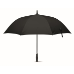 Eleganter sturmfester Regenschirm aus 190T Pongee mit Logo, Ø 116 farbe schwarz