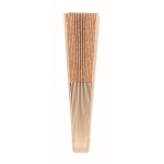 Holzfächer mit Korkbespannung als Geschenk für Hochzeitsgäste farbe beige dritte Ansicht